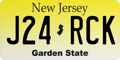 NJ license plate J24RCK