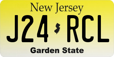 NJ license plate J24RCL