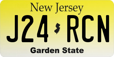 NJ license plate J24RCN
