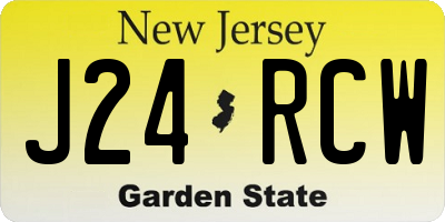 NJ license plate J24RCW