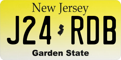 NJ license plate J24RDB