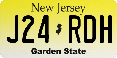NJ license plate J24RDH