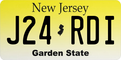 NJ license plate J24RDI