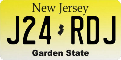 NJ license plate J24RDJ
