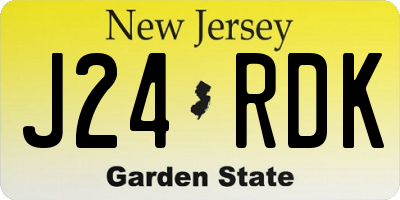 NJ license plate J24RDK