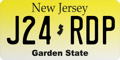 NJ license plate J24RDP