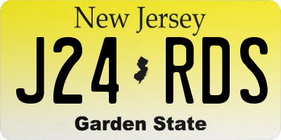 NJ license plate J24RDS