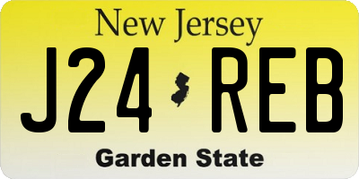 NJ license plate J24REB