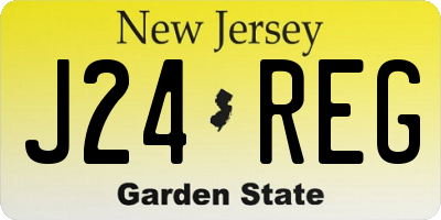 NJ license plate J24REG