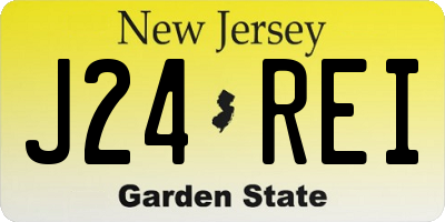 NJ license plate J24REI