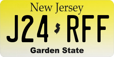 NJ license plate J24RFF