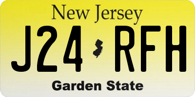 NJ license plate J24RFH