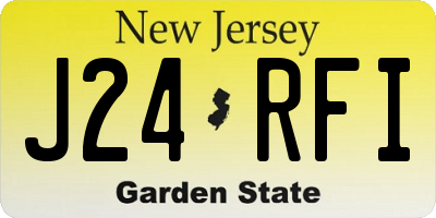 NJ license plate J24RFI