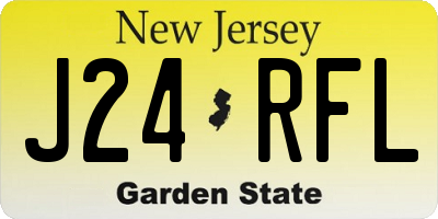 NJ license plate J24RFL