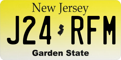 NJ license plate J24RFM