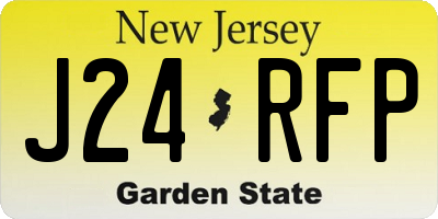 NJ license plate J24RFP