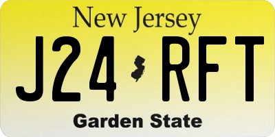 NJ license plate J24RFT