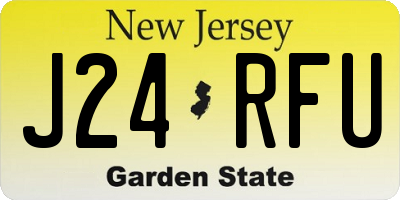 NJ license plate J24RFU