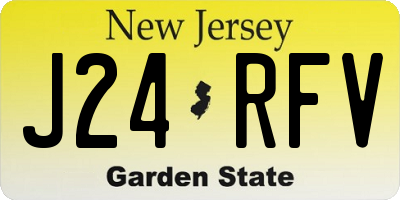 NJ license plate J24RFV