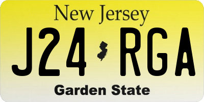 NJ license plate J24RGA