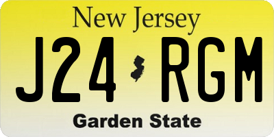 NJ license plate J24RGM