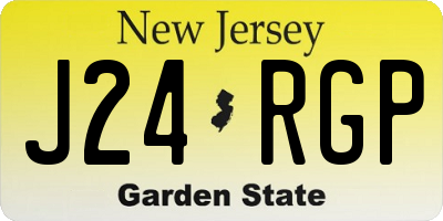 NJ license plate J24RGP