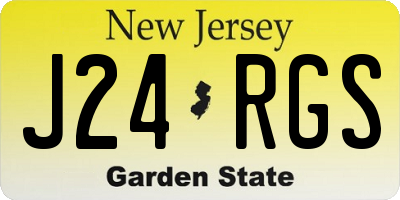 NJ license plate J24RGS