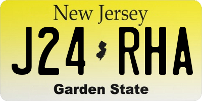 NJ license plate J24RHA