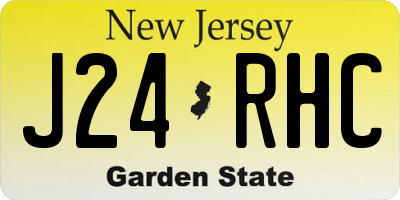 NJ license plate J24RHC