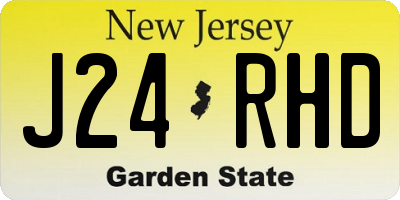NJ license plate J24RHD