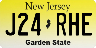 NJ license plate J24RHE