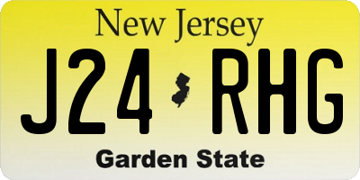 NJ license plate J24RHG