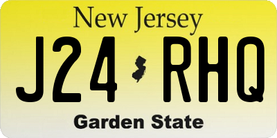 NJ license plate J24RHQ