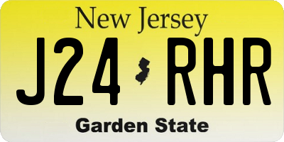NJ license plate J24RHR