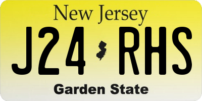 NJ license plate J24RHS
