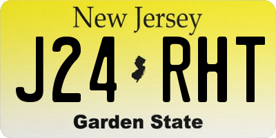 NJ license plate J24RHT