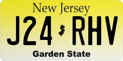 NJ license plate J24RHV
