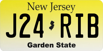 NJ license plate J24RIB