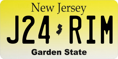 NJ license plate J24RIM