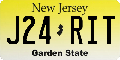 NJ license plate J24RIT