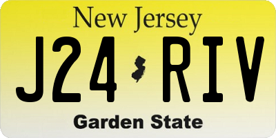 NJ license plate J24RIV