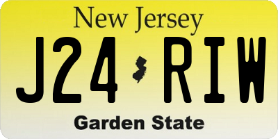 NJ license plate J24RIW