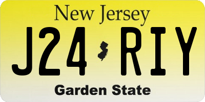 NJ license plate J24RIY
