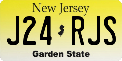 NJ license plate J24RJS