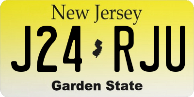 NJ license plate J24RJU