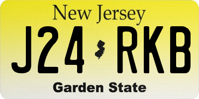 NJ license plate J24RKB