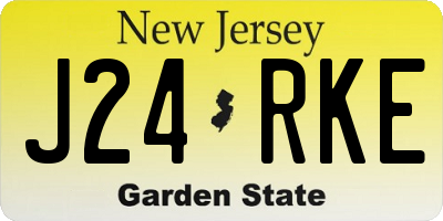 NJ license plate J24RKE