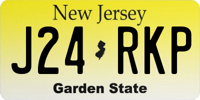 NJ license plate J24RKP