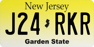 NJ license plate J24RKR