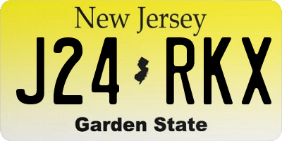 NJ license plate J24RKX